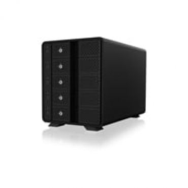 Ulkoinen kiintolevykehikko, 5x 3.5" SATA, 3.2 Gen2 USB-C, musta