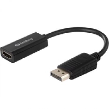 DisplayPort 1.1 -> HDMI 1.3a -adapteri, musta