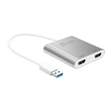 USB-A -> 2x HDMI -adapteri, hopea