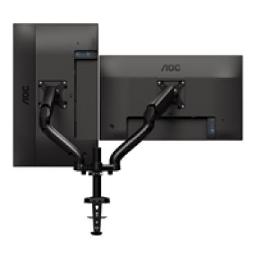 13-32" x2 Dual Desk Mount, näyttövarsi pöydälle kahdelle näytölle, musta