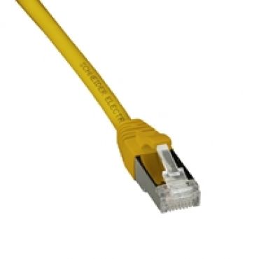 S/FTP Cat6a suojattu laitekaapeli, 3m, keltainen