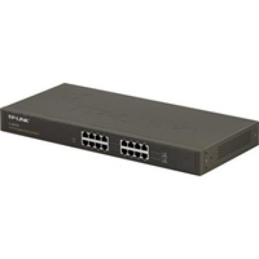 verkkokytkin, 16 porttia 10/100/1000Mbps, RJ45, metallia, 19"