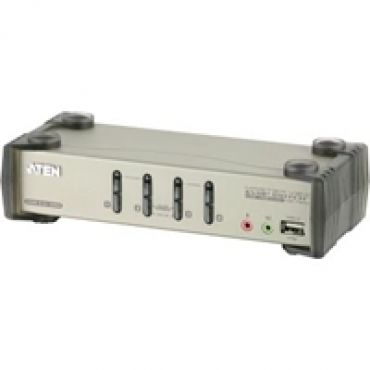 KVM-kytkin, 1 pääte ohjaa 4 konetta, USB, 2 USB-porttia, OSD