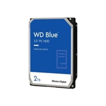 2TB WD Blue, sisäinen 3.5" kiintolevy, SATA III, 7200 rpm, 256MB