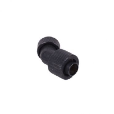 13/10mm ruuviliitin, 45° kulma, G1/4, musta