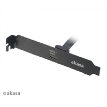 USB 3.2 Gen2 sisäinen adapterikaapeli -> ulkoinen USB-C -portti PCI-paikkaan, 50cm, musta