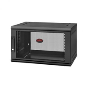 NetShelter WX 6U Single Hinged, seinäkiinnitettävä 19" kaappi, musta