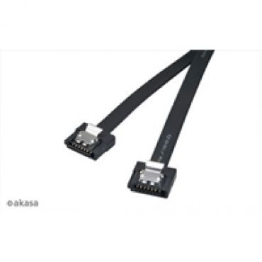 SATA3 -kaapeli, ohut, 15cm, musta