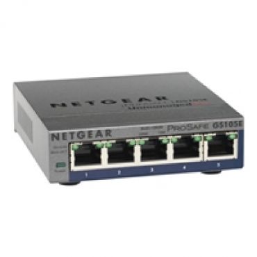 ProSafe Plus GS105Ev2, 5-porttinen työpöytäkytkin, harmaa