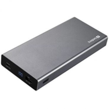 20 000mAh varavirtalähde, USB-C PD 100W + USB-A, musta