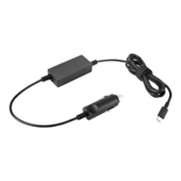 65W USB-C virta-adapteri autoon, musta