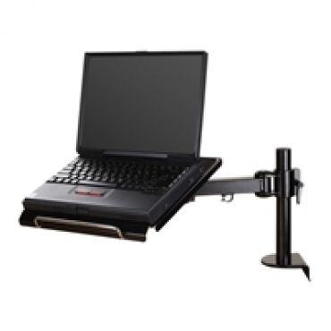 10-22" Notebook desk mount, kannettavan tietokoneen pöytäteline, musta
