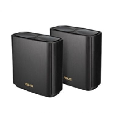 ZenWiFi AX (XT8), Tri-Band Mesh WiFi 6 -järjestelmä koko kodille, 2 kpl, musta