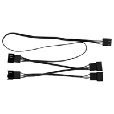 1 -> 4 PWM-tuulettimen jakokaapeli, 70cm, musta