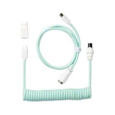 Coiled Aviator Cable - Mint, näppäimistön kierrekaapeli