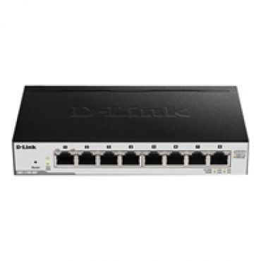 EasySmart Switch DGS-1100-08P V2, työpöytä PoE-kytkin, 64W, musta/harmaa