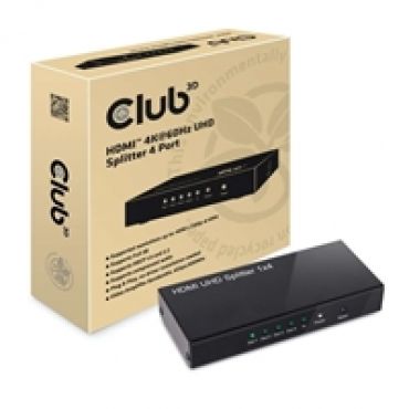 1 -> 4 HDMI 2.0 -jakaja, 4K60Hz, musta