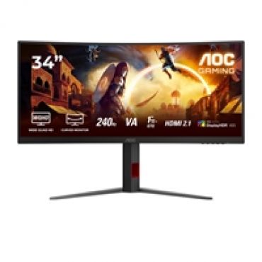 34" CU34G4Z, kaareva 240Hz WQHD-pelimonitori, musta/punainen