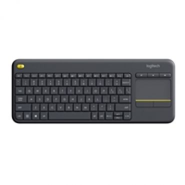 K400 Plus, langaton näppäimistö kosketuslevyllä, Nordic, musta