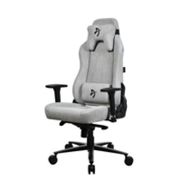 Vernazza Gaming Chair Soft Fabric, kangasverhoiltu pelituoli, musta/vaaleanharmaa