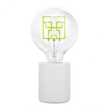 LED Neon Bulb -koristelamppu jalustalla- MINECRAFT CREEPER
