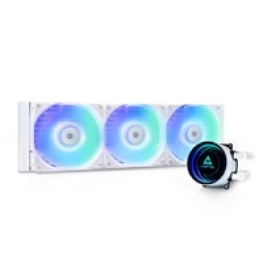 Iceberg 360 RGB White, 360mm AIO-nestejäähdytysratkaisu prosessorille, valkoinen