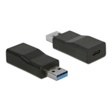 3.2 Gen2 USB-A uros -> USB-C naaras -adapteri, musta