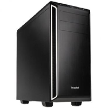 Pure Base 600 - Silver, ATX-miditornikotelo, musta/hopea