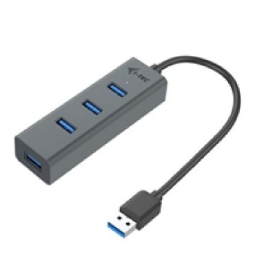 4-porttinen USB-A -hubi, musta
