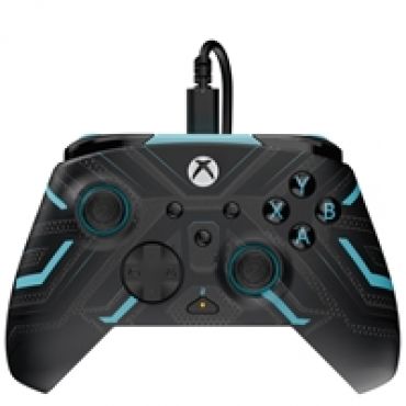 Rematch GLOW Wired Controller - TITAN STEEL, langallinen pädiohjain, Xbox/PC, musta/sininen