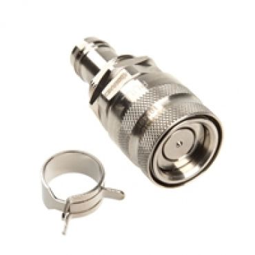 QD3 Female Quick Disconnect No-Spill -pikaliitin, 10mm letkuliitäntä, hopea