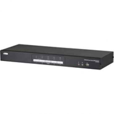 KVM-kytkin, 1 - 4, DVI/USB, 2-porttinen USB-hubi, hopea/musta