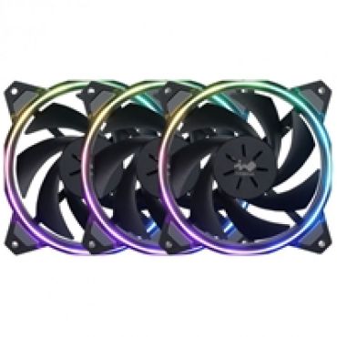 Sirius Loop ASL120 - Triple Pack, 120mm PWM-laitetuuletinsarja, musta