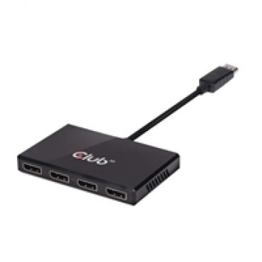 1 -> 4 DisplayPort 1.2 MST -jakaja, musta