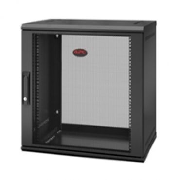 NetShelter WX 12U Single Hinged, seinäkiinnitettävä 19" kaappi, musta