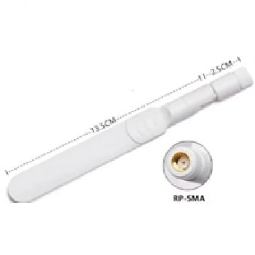 2,4/5 GHz ympärisäteilevä Wi-Fi -antenni, RP-SMA, 8 dBi, valkoinen