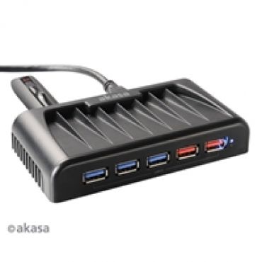 Connect 7 EX, 7-porttinen 3.2 Gen1 USB-A -hubi, lisävirralla, musta