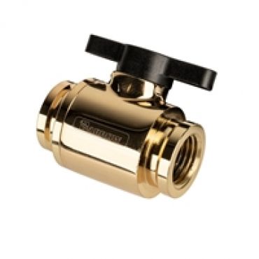 Palloventtiili (10mm), G1/4", kulta/musta