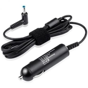 Kannettavan tietokoneen virta-adapteri autoon, 65W, musta (Asus/HP)