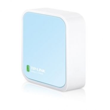 TL-WR802N, pienikokoinen langaton reititin, 802.11n, valkoinen/vaaleansininen