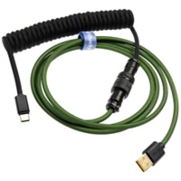 Premicord Pine Green -kierrekaapeli, USB Type-C -> Type-A, 1,8m, vihreä