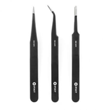 Precision Tweeser Set PRO -tarkkuuspinsettisarja, 3 kpl, musta