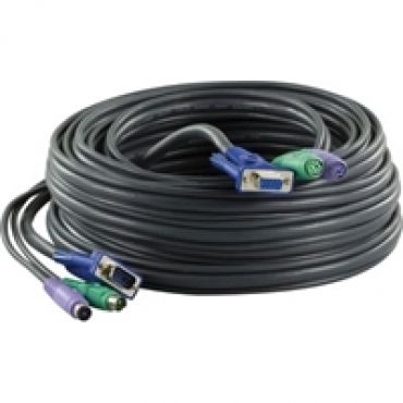 KVM-kaapeli, 2xPS/2 u-n ja 1xHD15 u-n, 20 m