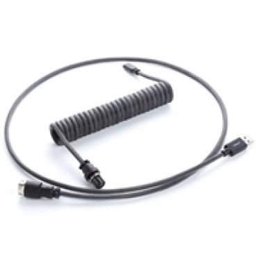 Pro Coiled Keyboard Cable, USB A -> USB Type C, 150cm, Carbon Crey