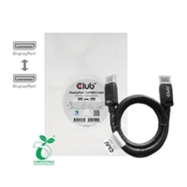 DisplayPort 1.4 -näyttökaapeli, HBR3, 1m, musta