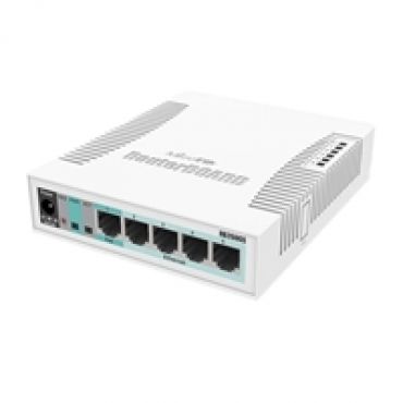 RB260GS, 5-porttinen Gigabit Ethernet -kytkin, valkoinen