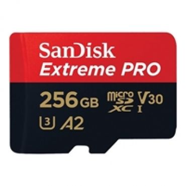 256GB Extreme PRO, microSDXC -muistikortti, UHS-I V30 U3 A2, 200/140 MB/s
