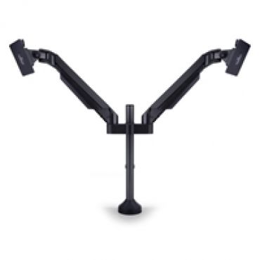 15-32" x2 VESA Gas Lift Arm Dual, -pöytäteline kahdelle näytölle, musta