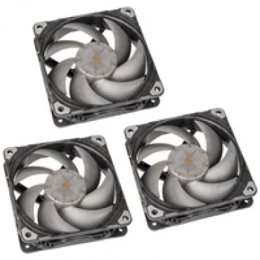 120mm T30-120 -laitetuuletinsarja, 3-pack, musta/harmaa