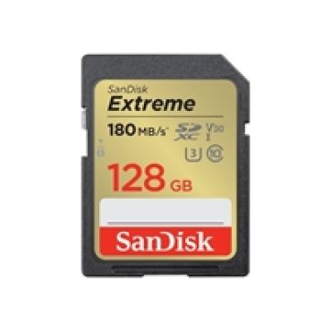 128GB Extreme, SDXC -muistikortti, UHS-I V30 U3, 180/90 MB/s